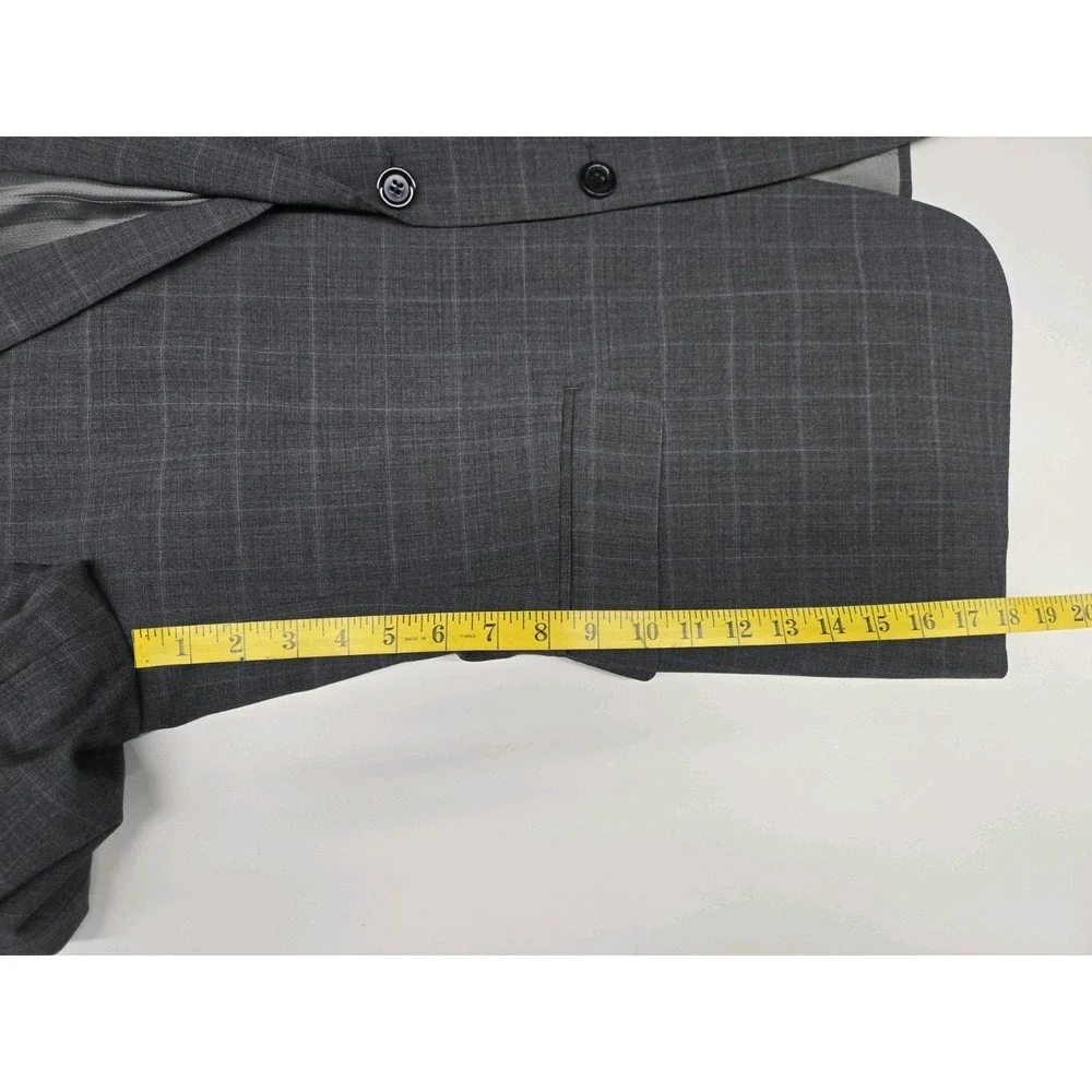 Mattarazi Uomo Men's Super 150's Australian Wool Window‎ Pane Blazer Size 52